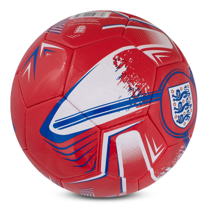 Officially licensed England FOOTBALL IN BOLD RED TURBINE DESIGN ON A WHITE BACKGROUND BY HY-PRO