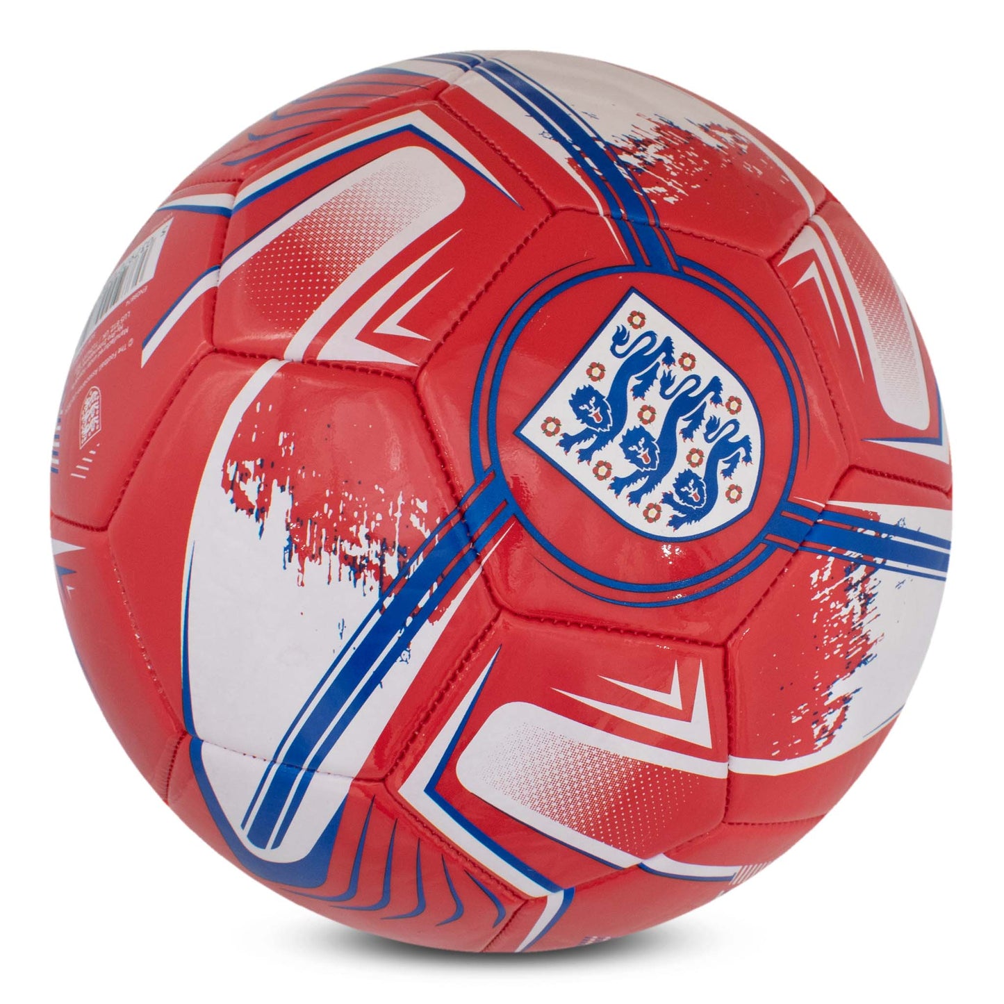 Officially licensed England FOOTBALL IN BOLD RED TURBINE DESIGN ON A WHITE BACKGROUND BY HY-PRO SPORTS