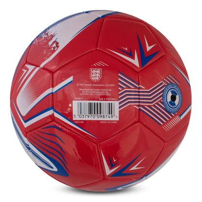 BASE OF Officially licensed England FOOTBALL IN BOLD RED TURBINE DESIGN ON A WHITE BACKGROUND