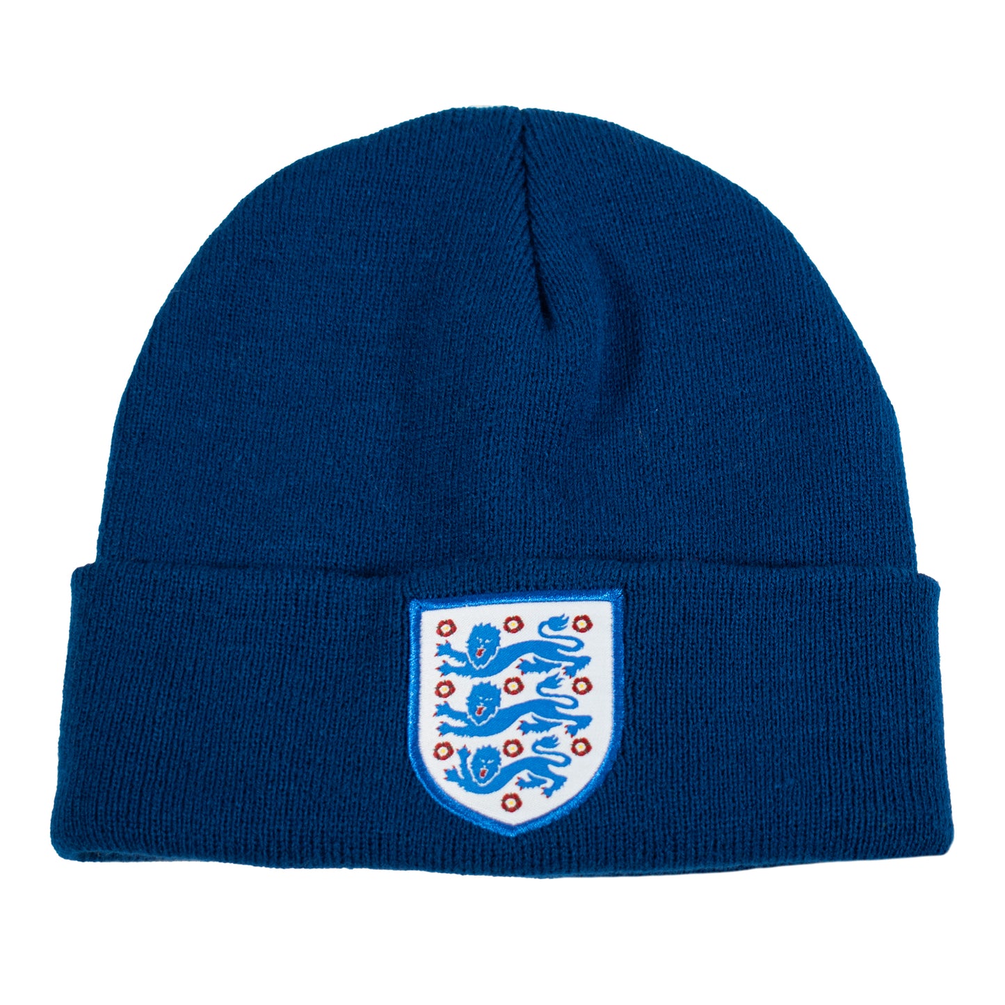 Officially Licensed England beanie with 3 lions crest on a white background