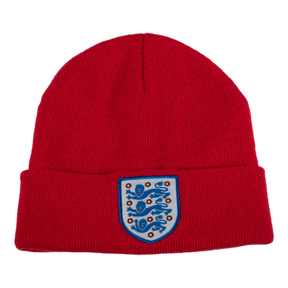 Hy-Pro Officially Licensed England Beanie Hat - Warm & Comfortable Winter Beanie Hats For Football Supporters - Cosy Red Hat with Team Logo
