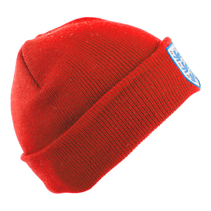 Hy-Pro Officially Licensed England Beanie Hat - Warm & Comfortable Winter Beanie Hats For Football Supporters - Cosy Red Hat with Team Logo