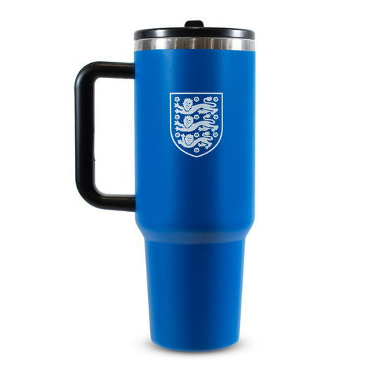 Hy-Pro Officially Licensed England FA 40oz/1.18 L Thermal Flask & Handle - Metal Water Bottle with Straw