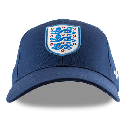 Officially licensed 3 lions hat in Blue with 3 lions crest on a white background