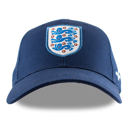 Officially licensed 3 lions hat in Blue with 3 lions crest on a white background