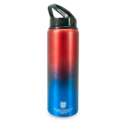 England FA 750ml Aluminium Fade Water Bottle  Integrated Folding Straw, Leakproof, Lightweight, BPA Free