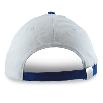 Officially licensed England cap in blue and white by Hy-Pro Sports on a white background