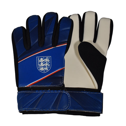 Official England 3 lions goal keeper gloves by Hy-Pro on a white background