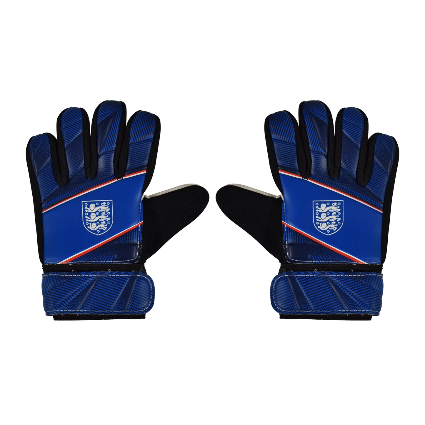 2 Official England 3 lions goal keeper gloves by Hy-Pro Sports on a white background