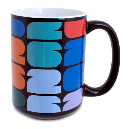 FIFA WORLD CUP 2026 CERAMIC MUG IN BLACK WITH 26 BRANDING BY HY-PRO ON A WHITE BACKGROUND