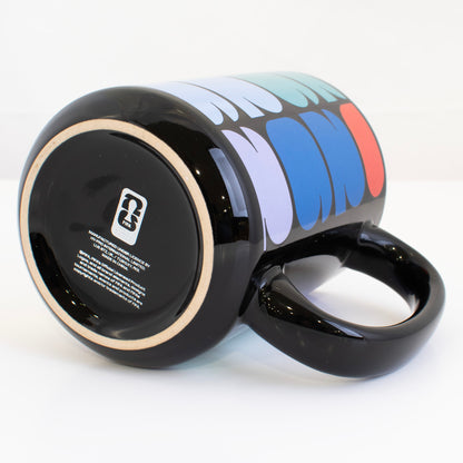 OFFICIAL FIFA WORLD CUP 2026 CERAMIC MUG IN BLACK WITH 26 BRANDING BY HY-PRO SPORTS ON A WHITE BACKGROUND