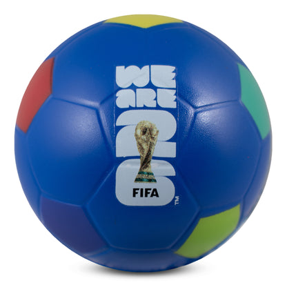 Official FIFA World Cup 2026 stress ball by HY-PRO SPORTS in Blue on a white background