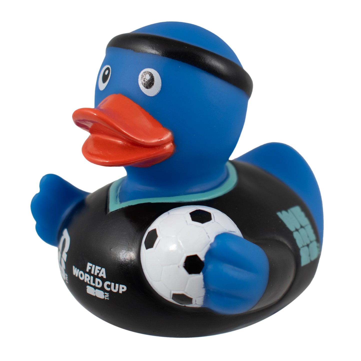 OFFICIAL FIFA WORLD CUP 2026 RUBBER DUCK ON A WHITE BACKGROUND