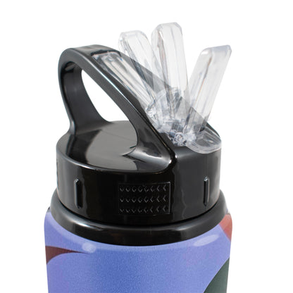 FIFA WORLD CUP 2026 750ML ALUMINIUM WATER BOTTLE BY HY-PRO SPORTS WITH INTERGRATED STRAW ON A WHITE BACKGROUND