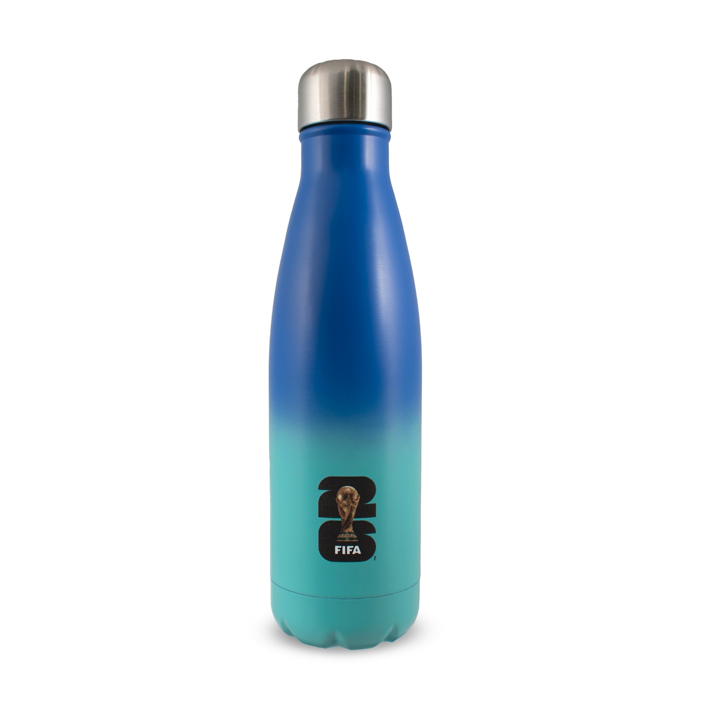 official FIFA WORLD CUP 2026 500ML STAINLESS STEEL THERMAL BOTTLE by hy-pro sports on a white background.