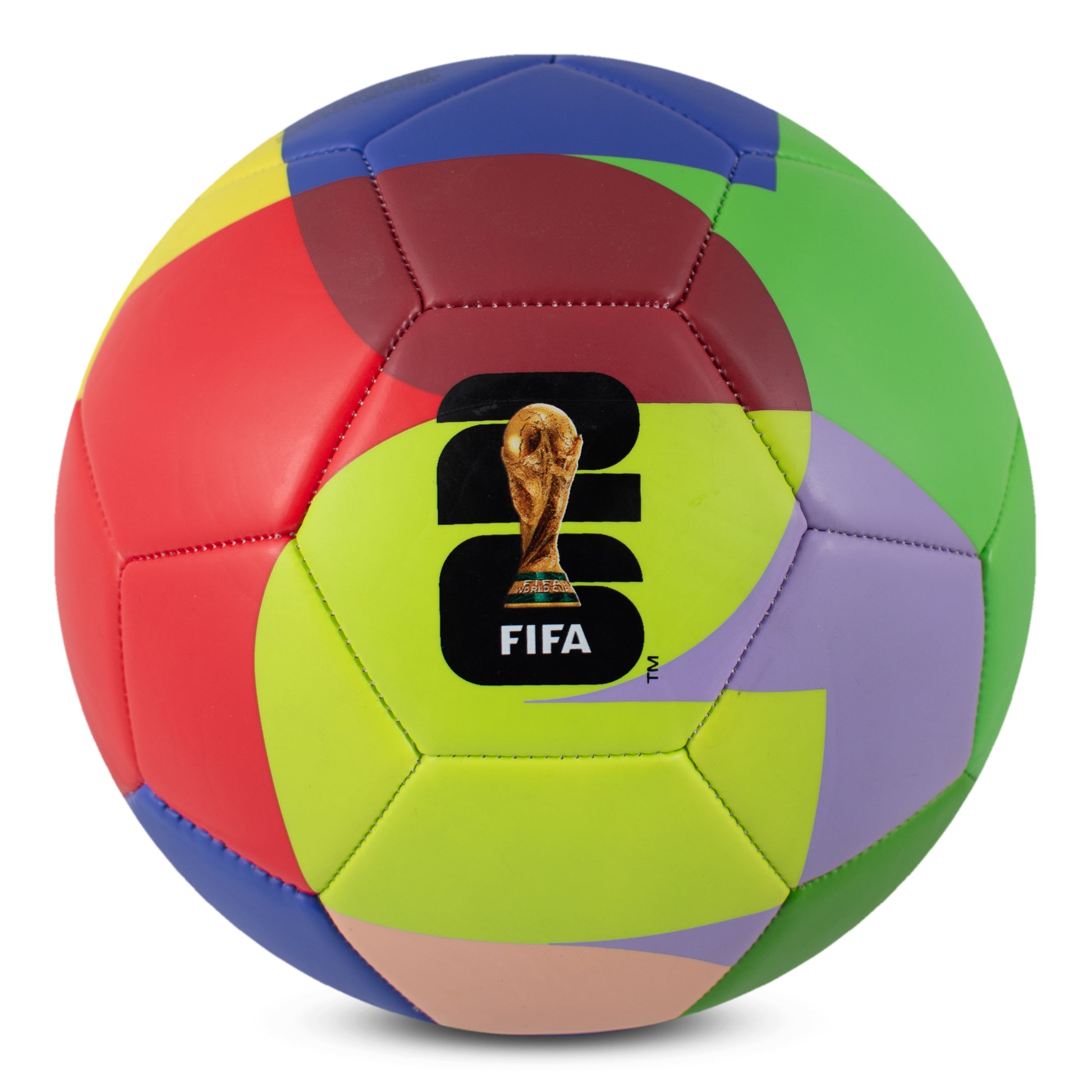 OFFICIALLY LICENSED FIFA WORLD CUP 2026 SIZE 5 COLOURFUL SIGNMA FOOTBALL BY HY-PRO SPORTS ON A WHITE BACKGROUND