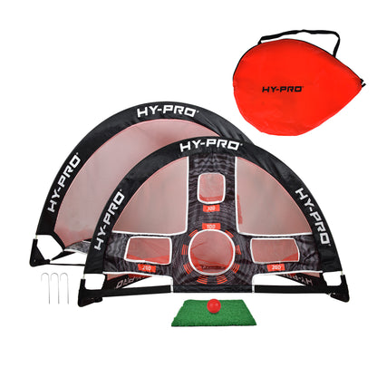 Hy-Pro 3-in-1 Pop-Up Golf Chipping Net & Football Goal