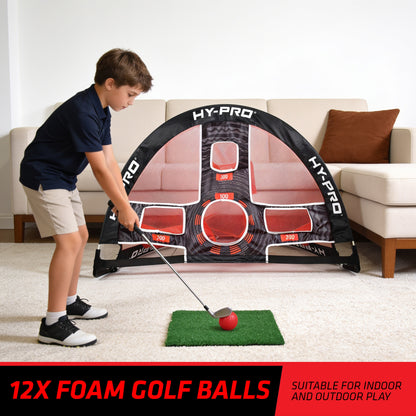 Hy-Pro 3-in-1 Pop-Up Golf Chipping Net & Football Goal