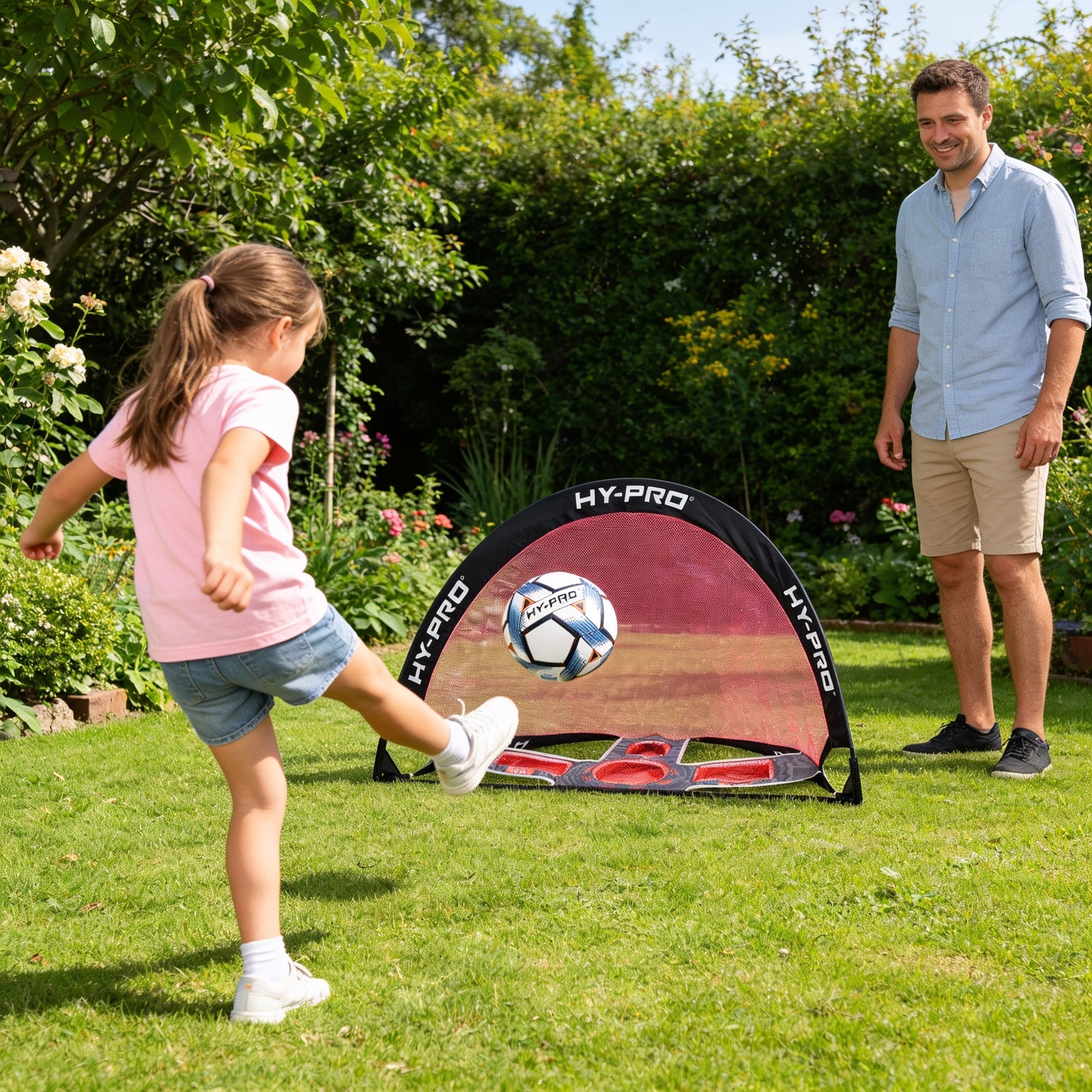 Hy-Pro 3-in-1 Pop-Up Golf Chipping Net & Football Goal