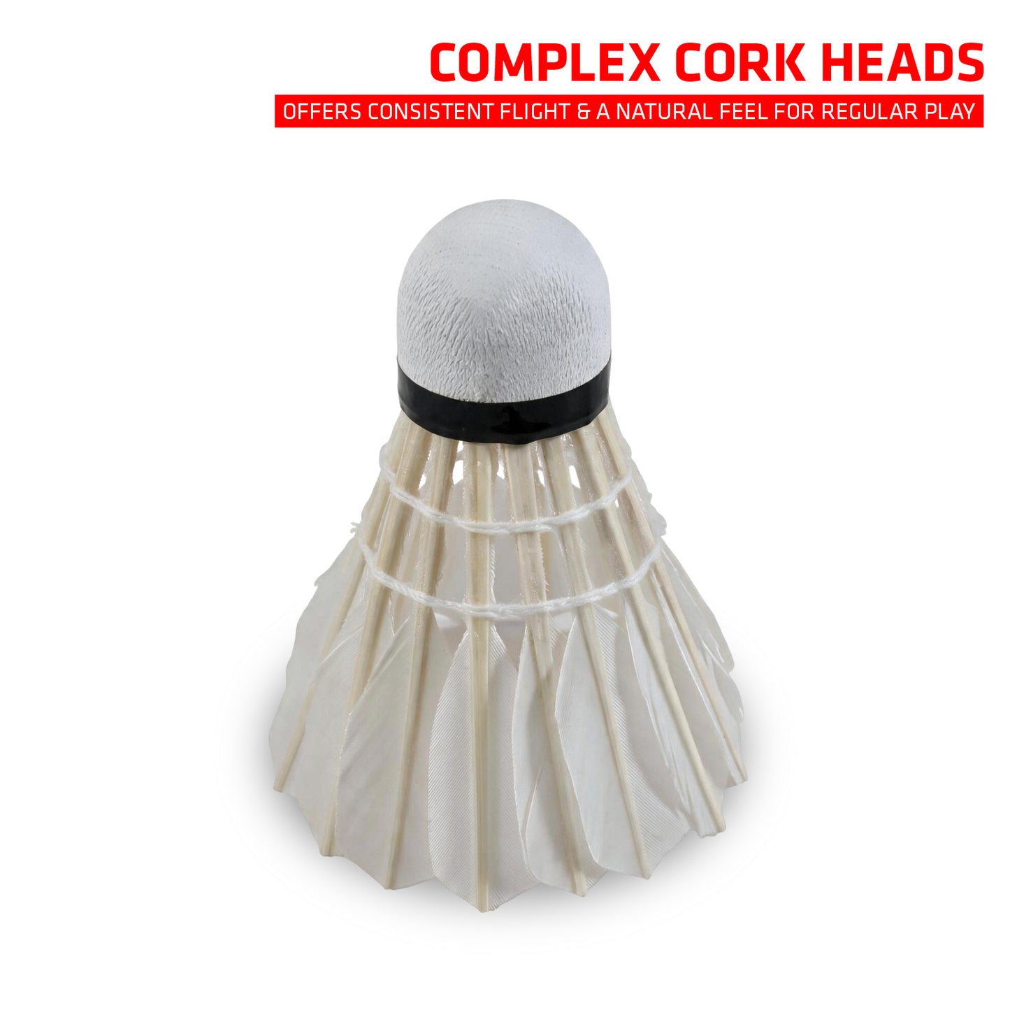 Hy-Pro Badminton Duck Feather Shuttlecocks | 12 Pack with Cork Head