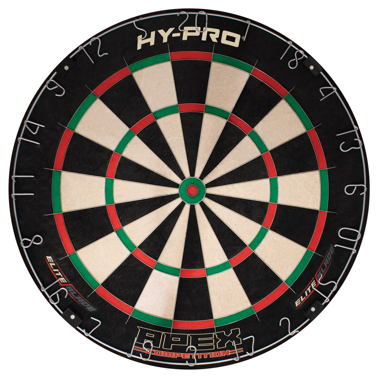 Hy-Pro Apex Dartboard - Staple Free, Blade Wire, Grade A Sisal, Indoor and Outdoor