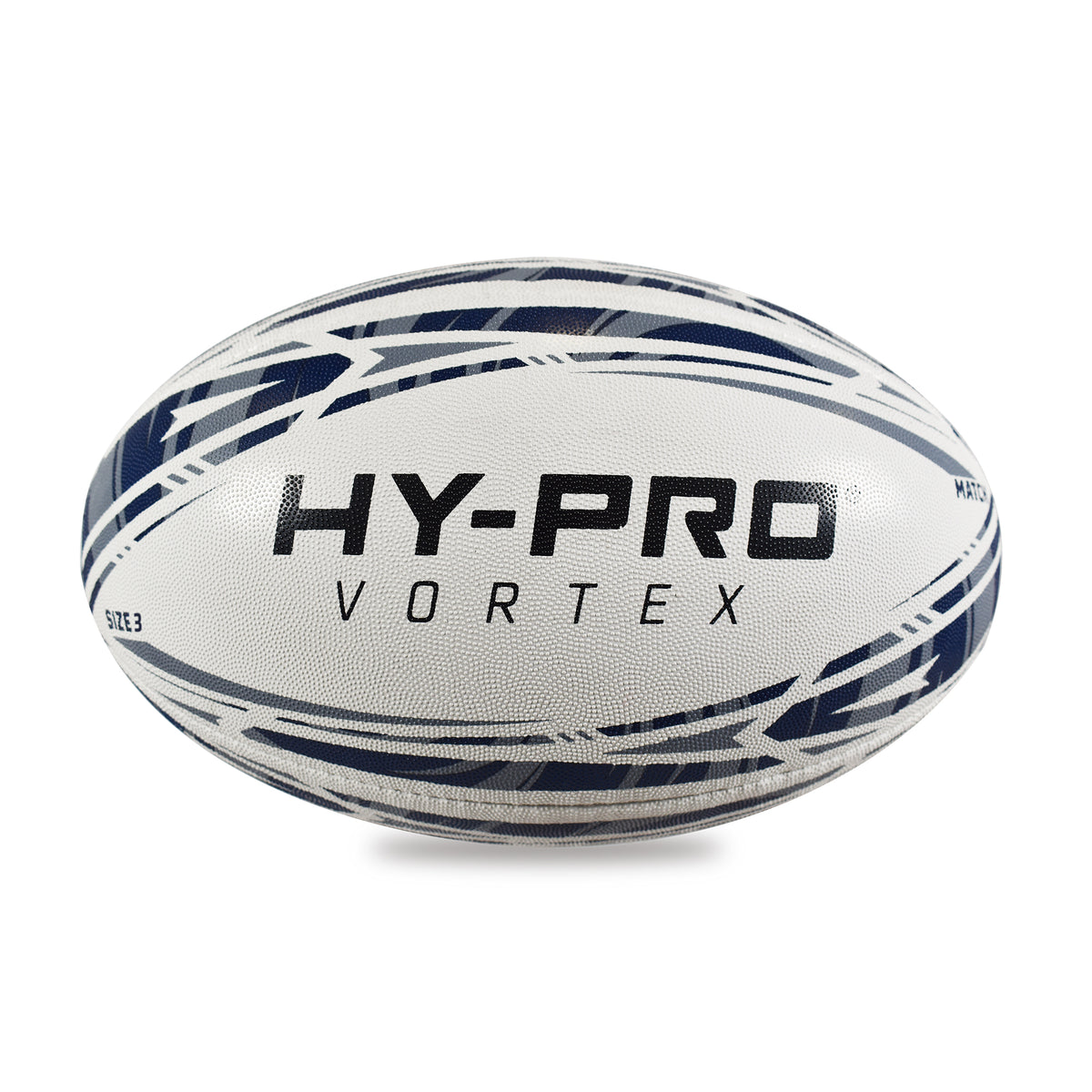 Hy-Pro Vortex Rugby Match Ball on a white background