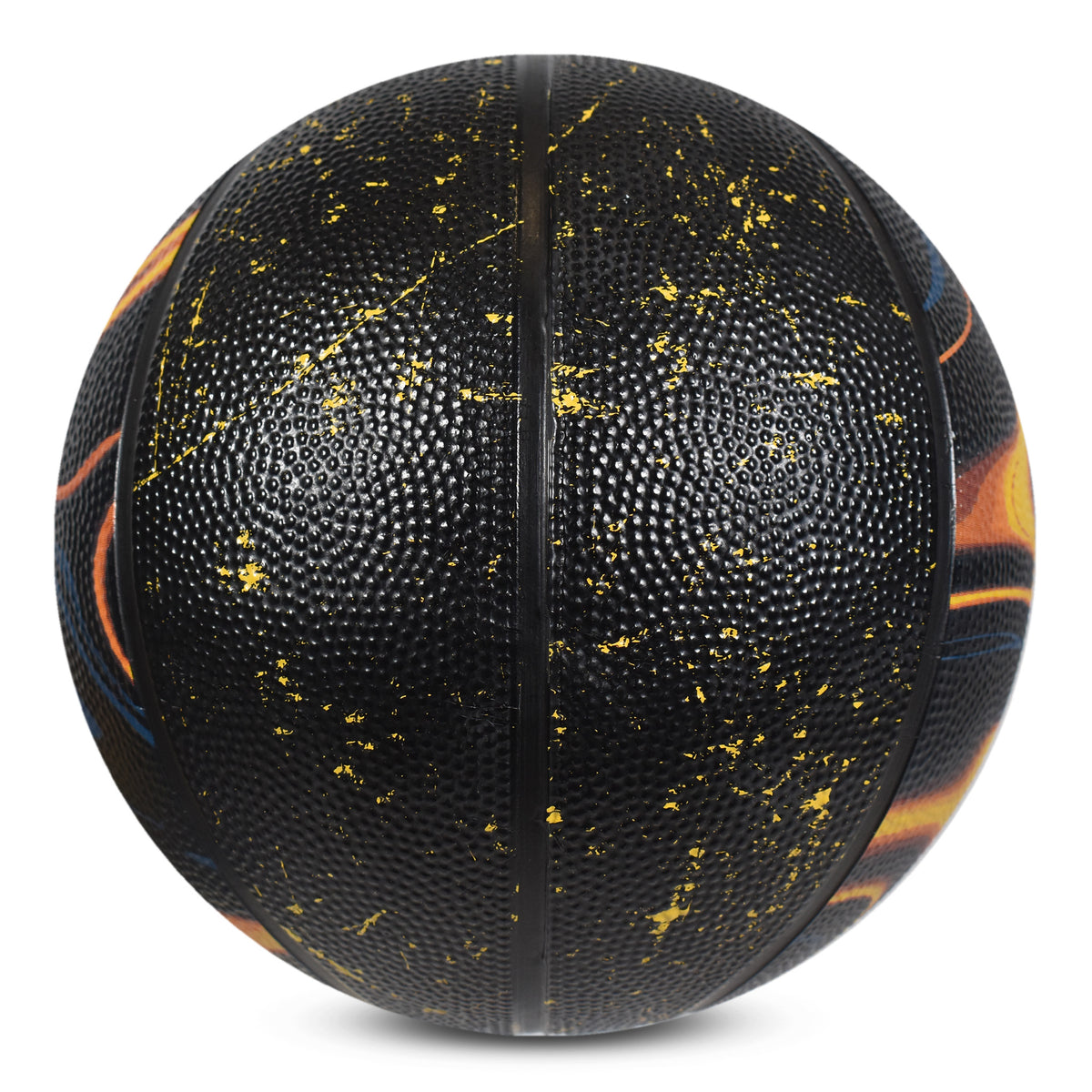 Back of the Hy-Pro size 5 orbit basketball on a white background
