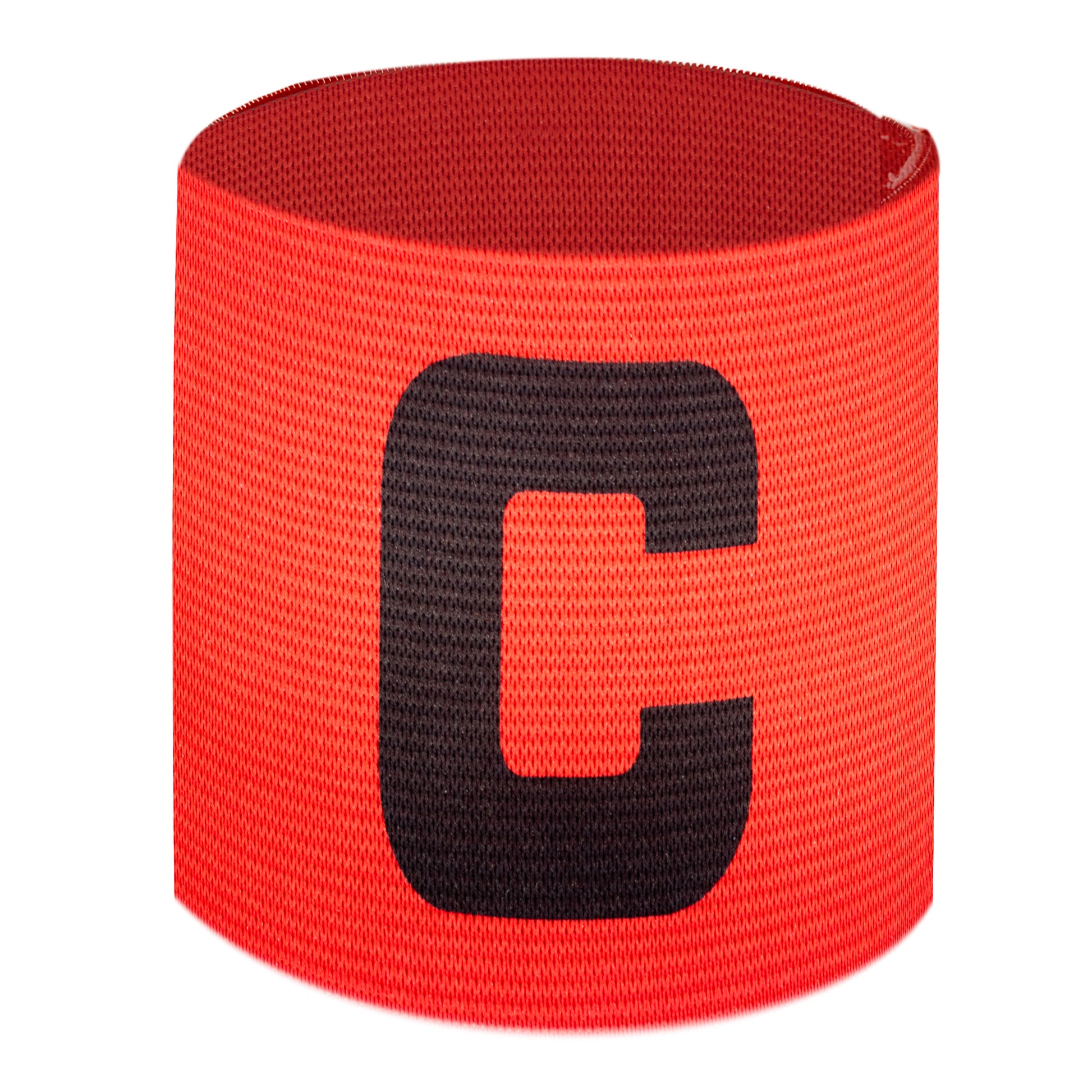 Hy-Pro Sports Captain armband in Red with bold black C on a white background 