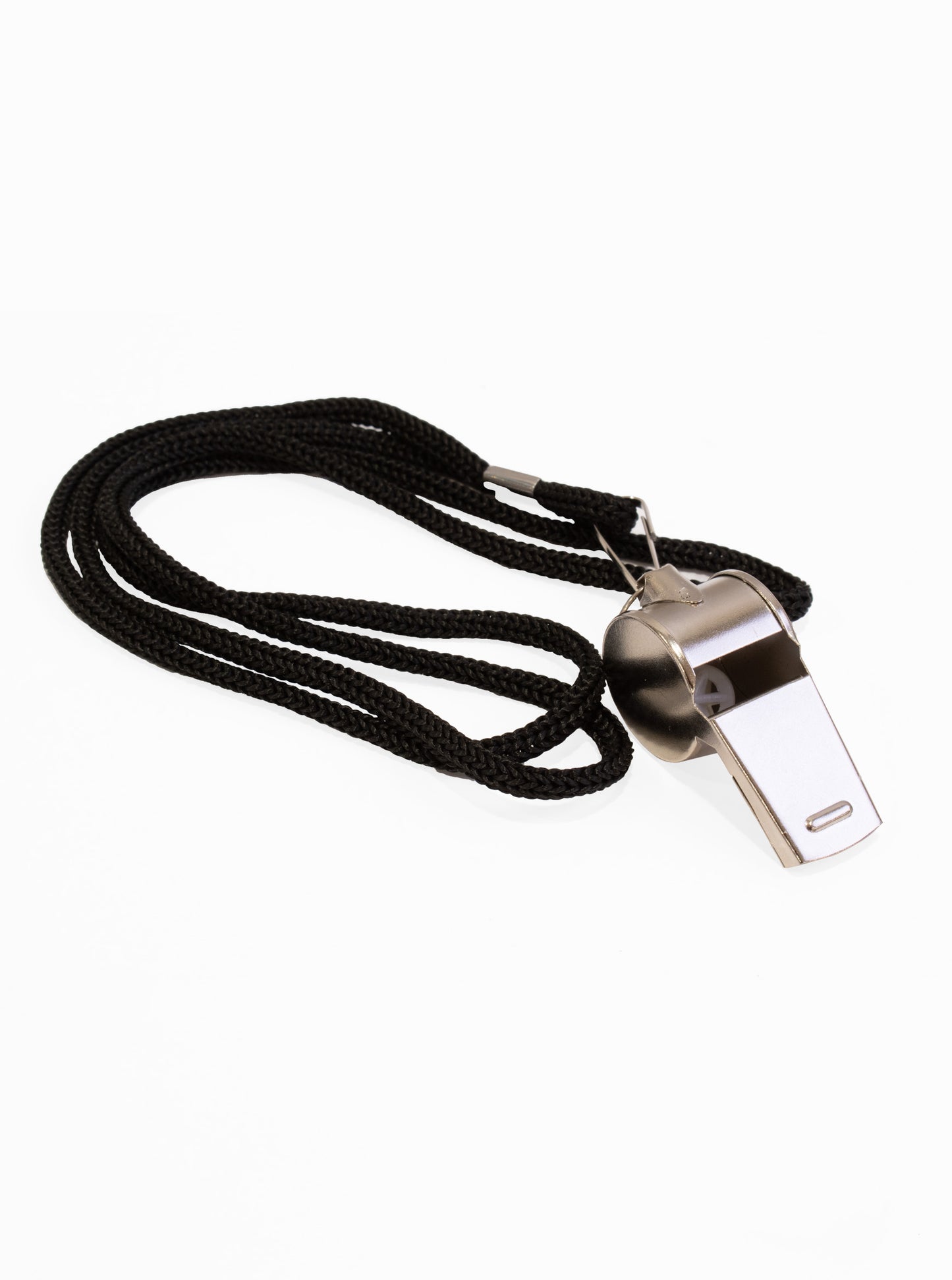 Hy-Pro metal sports whistle on a white background
