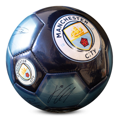 Manchester City F.C. Metallic Size 5 Signature Football