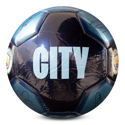 Manchester City F.C. Metallic Size 5 Signature Football