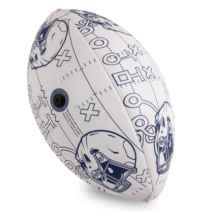 Base of the colour-in NFL American football on a white background