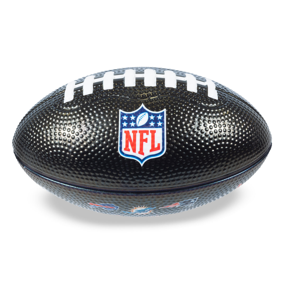 NFL Foam American Football, with NFL logo and black design on a white background