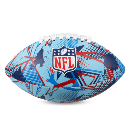 NFL neoprene ball in blue on a white background