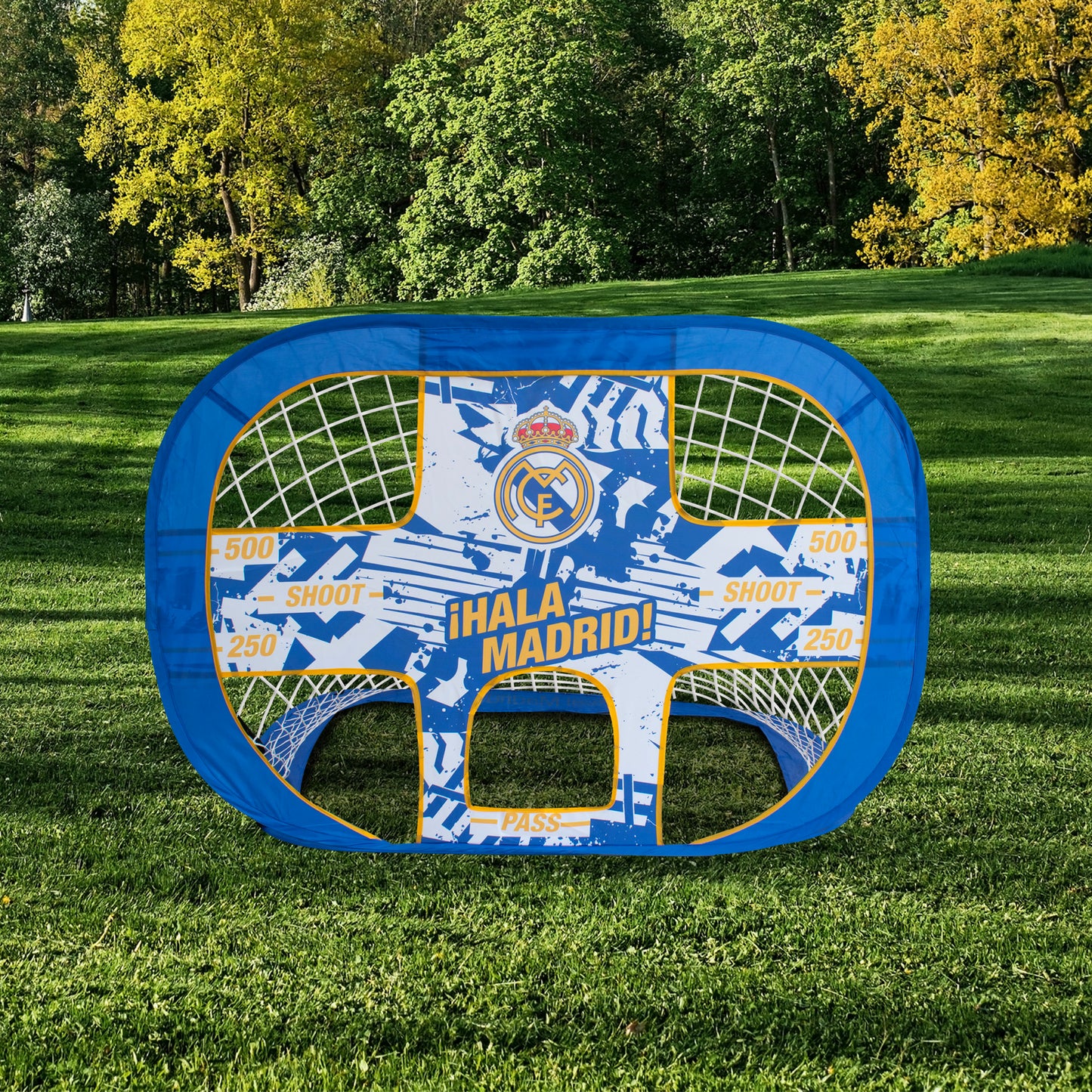 Hy-Pro Officially Licensed Real Madrid 4ft x 3ft Pop Up 2 in 1 Target Football Goal