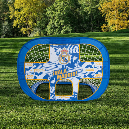 Hy-Pro Officially Licensed Real Madrid 4ft x 3ft Pop Up 2 in 1 Target Football Goal