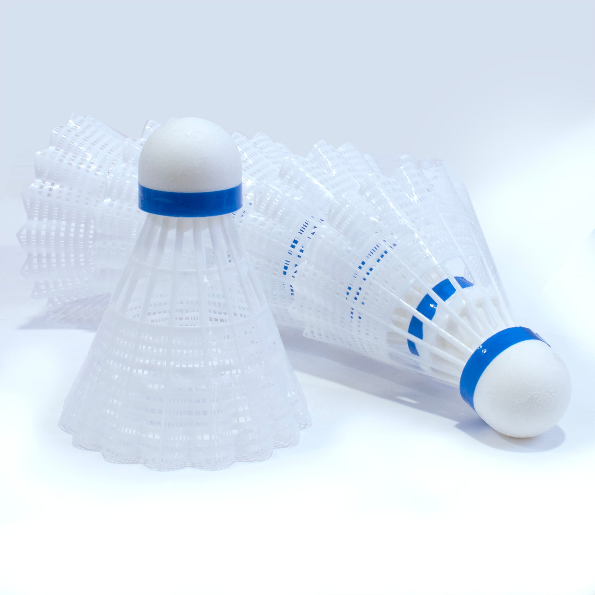 6 Hy-Pro Sports Shuttlecocks on a white background