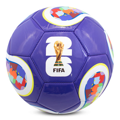 FIFA WORLD CUP 2026 SIZE 5 APOLLO FOOTBALL - PURPLE BY HY-PRO SPORTS ON A WHITE BACKGROUND