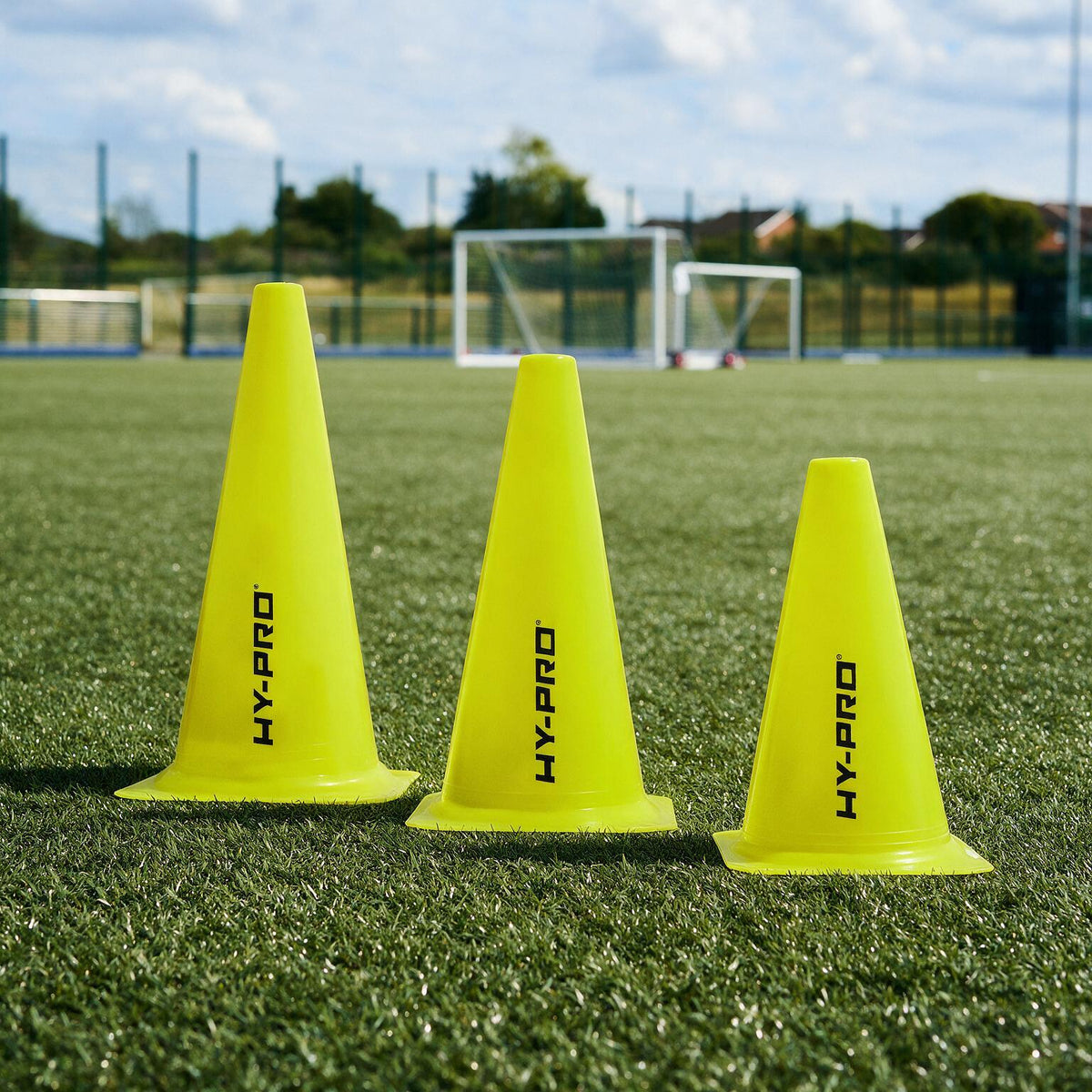 Football Cones 10 Pack | Training Cones in 9", 12" & 15" | Hy-Pro