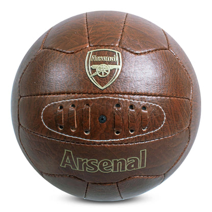 Arsenal Faux Leather Retro Football on a white background