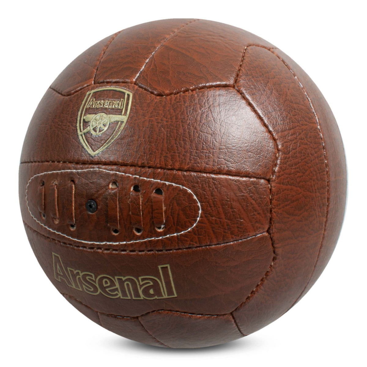 Arsenal Faux Leather Retro Football on a white background