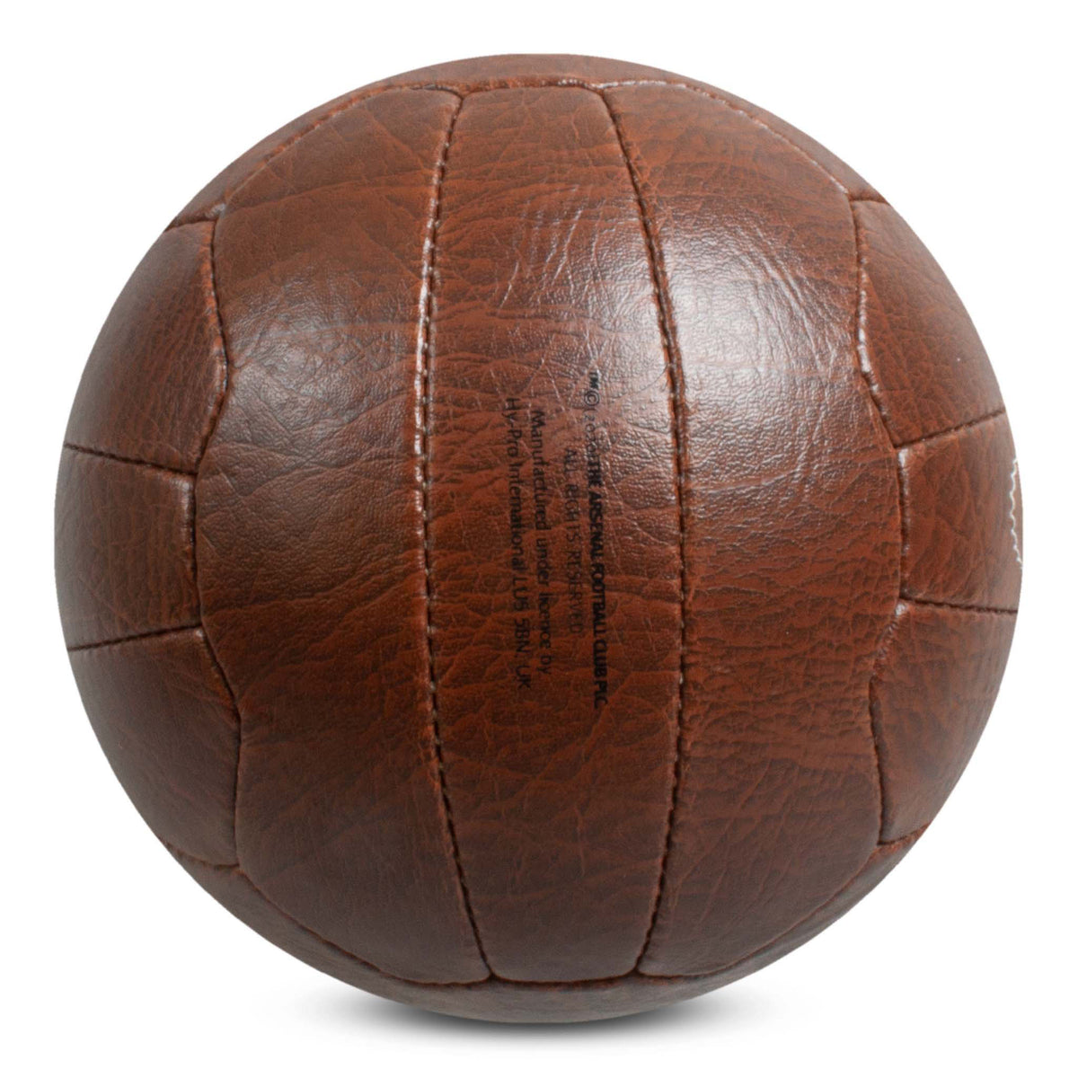 Back of the Arsenal Faux Leather Retro Football on a white background
