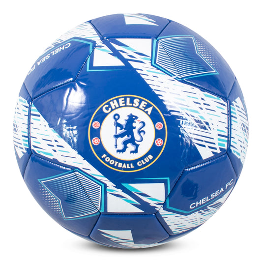 Officially licensed Chelsea Nimbus Football in blue and white on a white background.