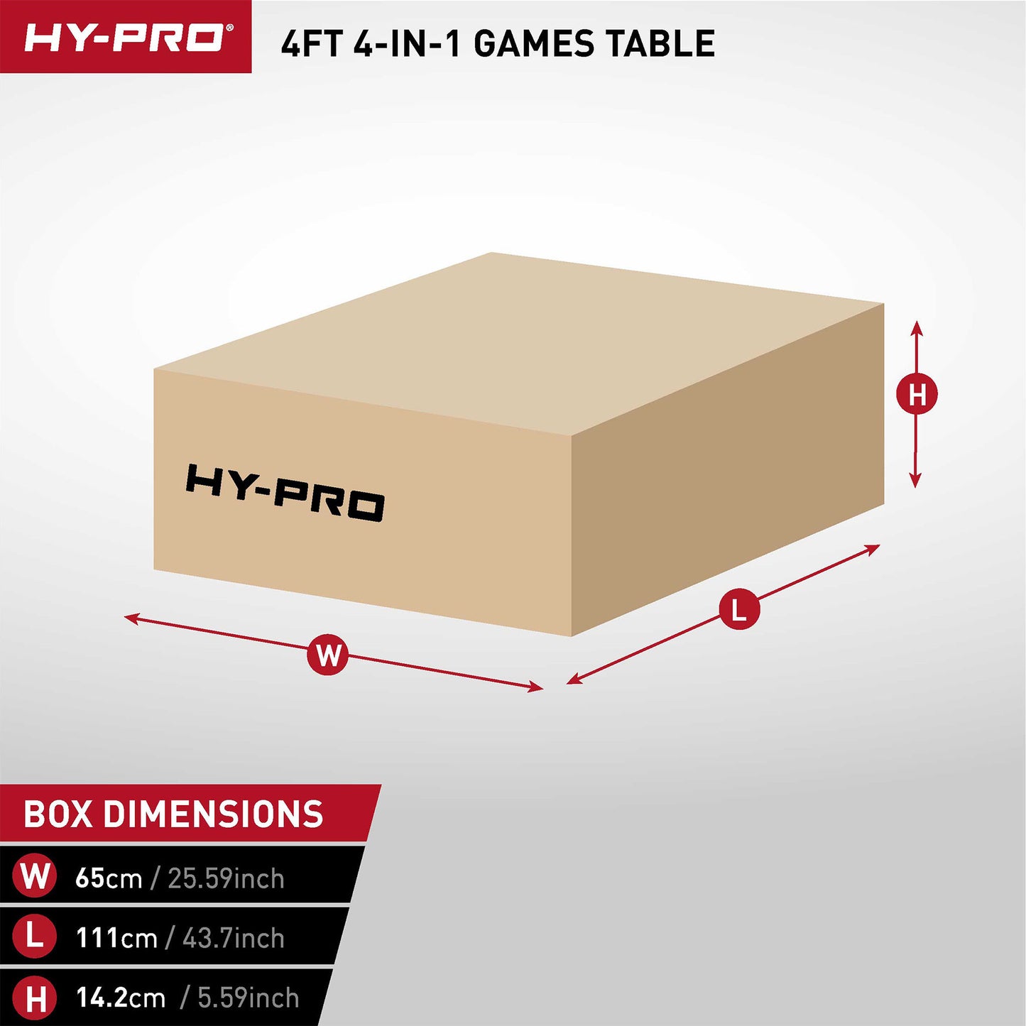 Hy-Pro 4 in 1 Games Table