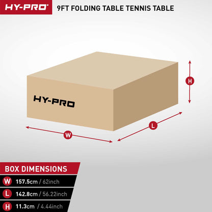 Hy-Pro 9ft Indoor Folding Table Tennis Table