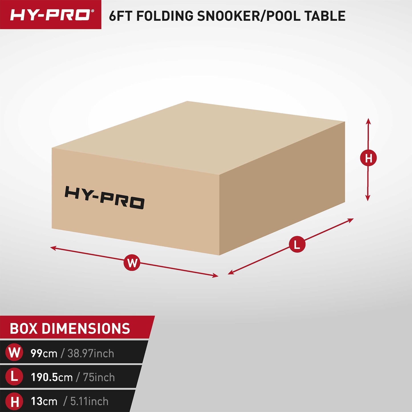 Hy-Pro 6ft Folding Snooker and Pool Table