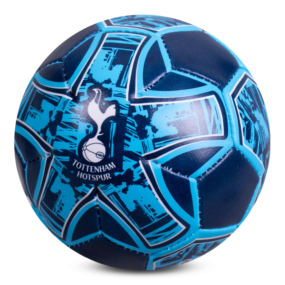 Side view of Tottenham Hotspur 4" Mini Ball in blue on a white background